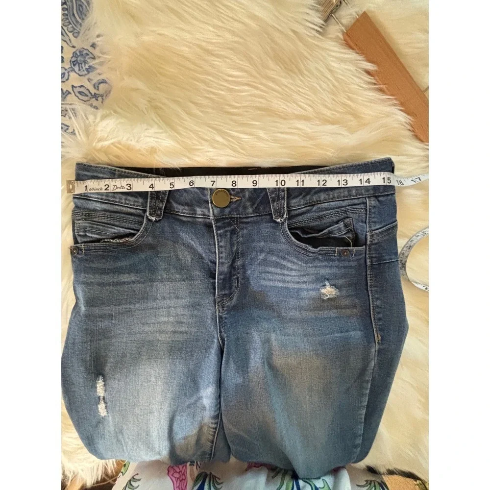 Democracy Ab Solution Skinny Jeans 10 Distressed Crop Stretch